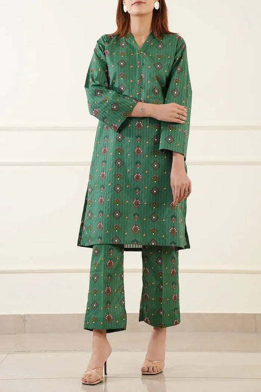2Pc Unstitched Lawn Suit 2025 RK-textile