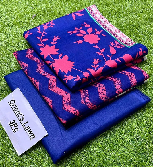 3pc Orient Lawn Collection 2025(Vol-1)AZ Rk-Store
