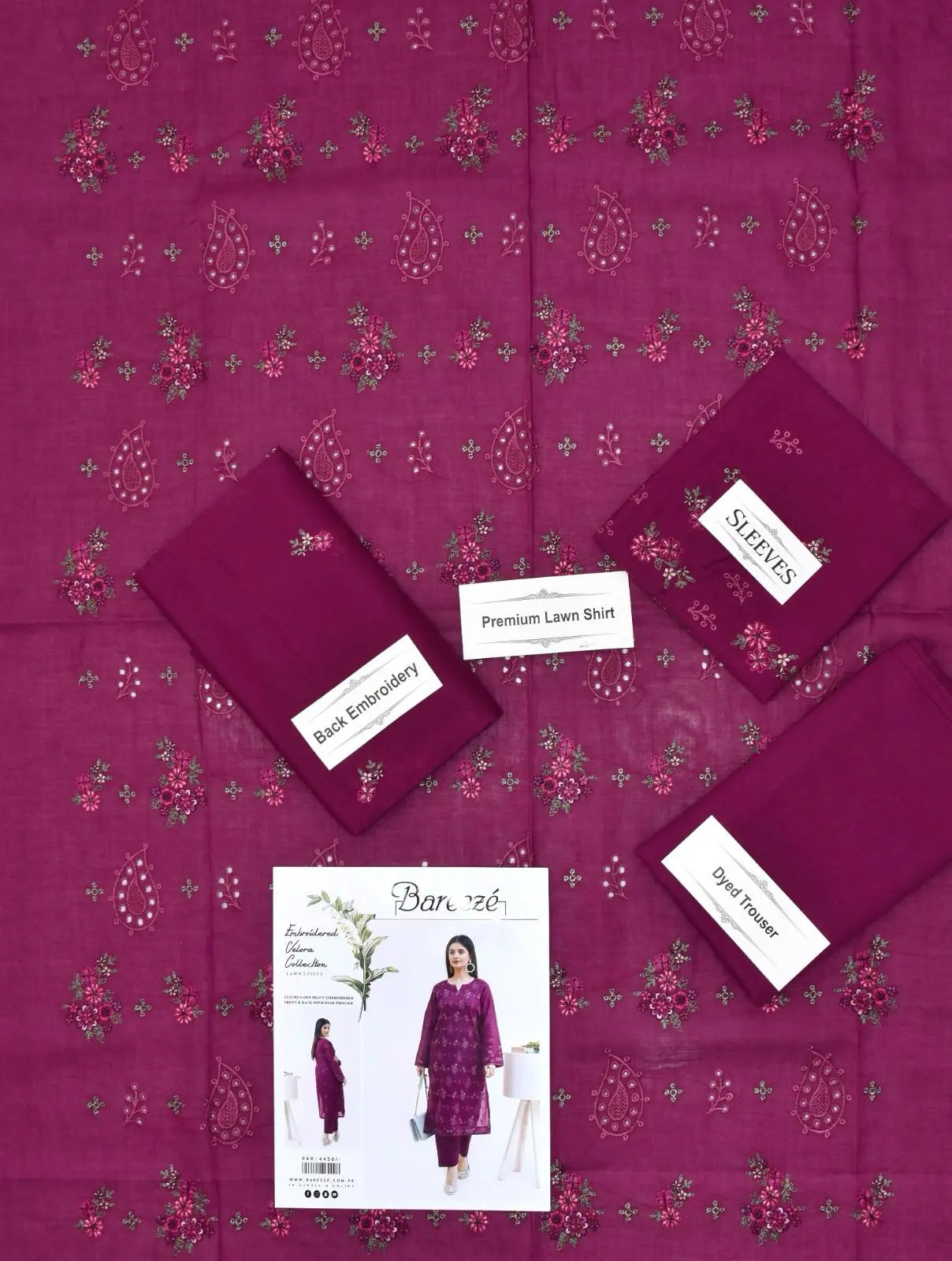 Bareeze 2pc lawn embroided (Vol-1)AZ Rk-Store